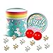 Happy Jack Jacks Game for Kids: Jacks Game with 2 Balls, Retro,Vintage, Classic Jack Stones Gold and Silver Metal Jacks, 2 Bouncy Balls with Instructions,for Kids and Adults