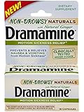 Dramamine Non-Drowsy Naturals with Natural Ginger, 18 Count