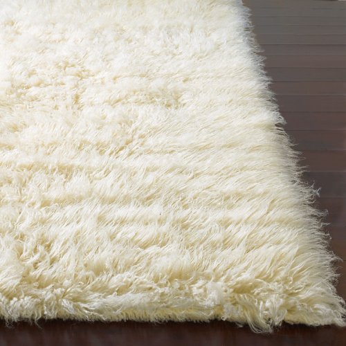 Flokati Rug 7x9 Natural Wool White Heavy Soft Shag