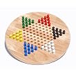 WE Games Solid Wood Chinese Checkers with Wooden Pegs - 11.5 inch Diameter