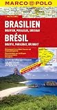 MARCO POLO Kontinentalkarte Brasilien, Bolivien, Paraguay, Uruguay 1:4 Mio.: Mit landschaftlich sch�nen Strecken und Sehensw�rdigkeiten. ... Ausklappen, Entfernungstabelle, Ortsregister