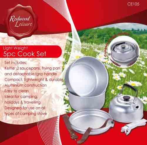 CE105 – LIGHTWEIGHT 5 PC COOK SET