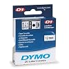 DYMO White Tape/ Black Print 1/2 Inch x 23 feet, D1 Style Cartridge (45013)