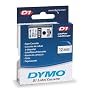 DYMO White Tape/ Black Print 1/2 Inch x 23 feet, D1 Style Cartridge (45013)