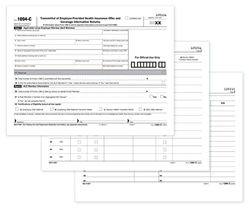 EGP IRS Approved 1094-C Laser Transmittal Form -ACA