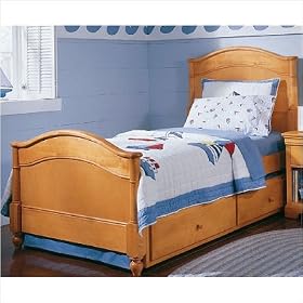 Young America by Stanley 825-64-XX 4 Seasons Tranquility Antiquity Low Post Panel Bed with Optional Accessories