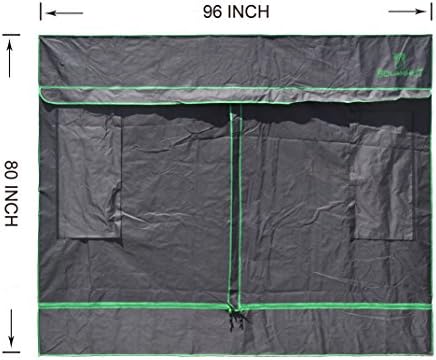 Solar Hut 96x48x80 Reflective Mylar Hydroponic Grow Tent for Indoor Plant Growing 120L...(96x48x80 Inch)