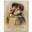 Nostalgic Household Tin Sign : Clark's Cotton