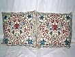 2 Floral White Red India Embroidery Cotton Throw Pillows Toss Cushion Cases 16"