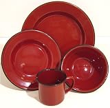 Enamelware 16 Piece Starter Set, Solid Red
