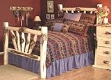 Wooded River Cabin Bear Full Queen Size Bedspread Coverlet