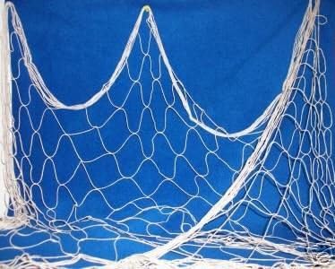 Decorative White Fish Net 6' x 30' - Nautical Netting