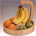 Rubberwood banana hanger with fruit bowl