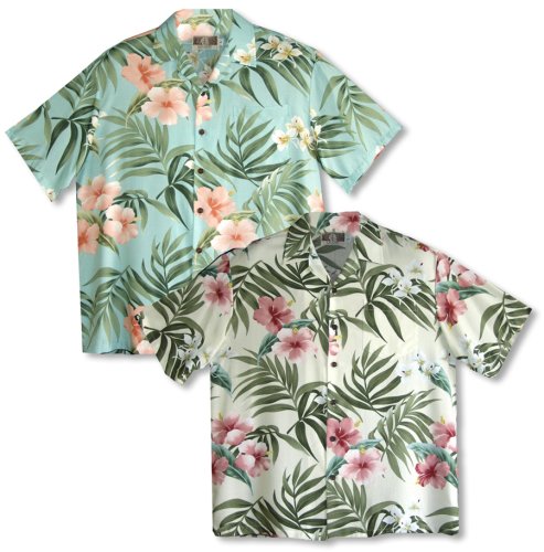Click here to buy Pale Hibisucs Garden Mens Hawaiian Aloha Shirt.