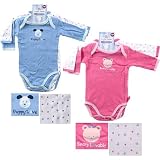 2-Pack Love Theme Long Sleeve Baby Bodysuits