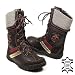 Mädchen Winterstiefel, regulierbare Schaftweite, braun- Karomuster