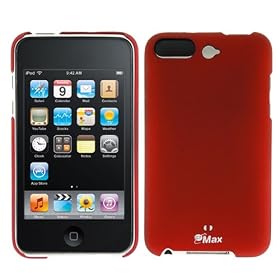 GTMax Durable Rubberized Slim Fit Back Hard Cover - Red for Apple iPod Touch 8GB 32GB 64GB 3rd 3G Generation NEWEST MODEL