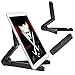 iPad Stand, Folding Tablet Stand, Portable Mini iPad Stand Adjustable Tablet Stands and Holders for 7-10 inch pad, E-Readers, Smartphones, iPhone, iPad Air , Samsung Galaxy Tab, Kindle Fire (Black)