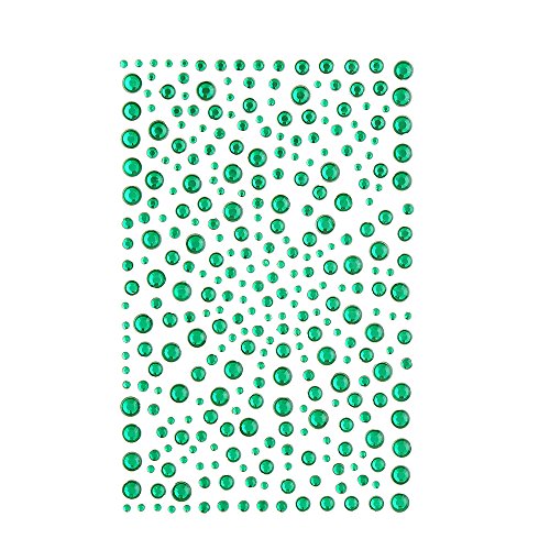 Decora 325 Green Diamante Stick on Rhinestone Stickers Gems Cards and Self Adhesive Craft Bling
