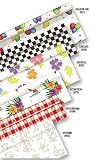 Black Checked Plastic Table Roll 100 Feet Roll