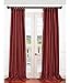 HPD Half Price Drapes PDCH-HANB46-108 Yarn Dyed Faux Dupioni Silk Curtain (1 Panel), 50 X 108, Cherrywood