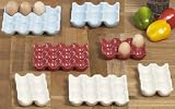 Stylish Ceramic 12-Egg Storage Tray, B-Sky Blue