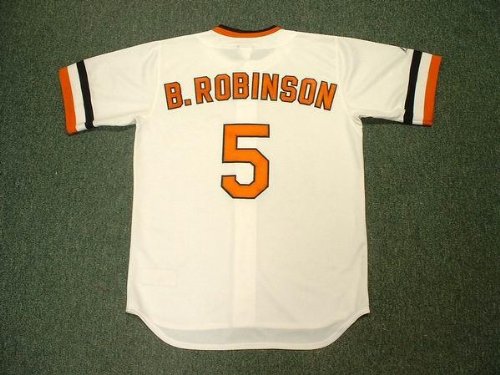 BROOKS ROBINSON Baltimore Orioles Majestic Cooperstown Home Throwback Baseball Jersey, LARGE