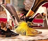 High Heel Wine Bottle Holder, Gold Sequins