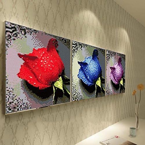 3D DIY Rose Painting Artificial Diamond Rhinestone Flower Picture Handwork Home Decor