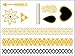 Metallic Gold Silver Black Jewelry Inspired Temporary Bling Tattoo by Eufouria Inc. T0016 RS.99.00