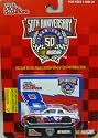1998 - Racing Champions - NASCAR 50th Anniversary - Hut Striklin - No. 8 Circuit City Chevrolet Monte Carlo - 1:64 Scale Die Cast Replica Car, Collectible Card and Display Stand