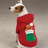 Large Gingerbread Man Hooded Fleece Dog Coat