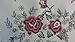 Table Runner or Dresser Scarf with English Red Roses on Ivory Material, Varioius Sizes Available