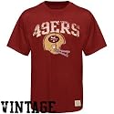 Reebok San Francisco 49ers Red Buttonhook Vintage Premium T-shirt