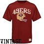 Reebok San Francisco 49ers Red Buttonhook Vintage Premium T-shirt