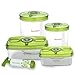 Vacucraft Plastic Food Storage Containers with Airtight Lids - Assorted - 5 Pack - Great for Vegatables, Fruits and Meats - Keeps Food Fresh Longer - Vacuum Seal Containers for Food