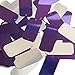 Purple Silver Sequin 2 hole Rectangle 1.5 inch Couture Loose Paillettes. Made in USA.