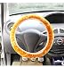 Evevik Winter Plush Stretch Universal Car Steering Wheel Covers 15 inch(Yellow)