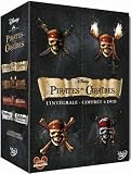 Pirates des Caraïbes - La quadrilogie : La malédiction du Black Pearl + Le secret du coffre maudit + Jusqu'au bout du monde + La fontaine de Jouvence - Coffret 4 DVD