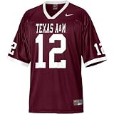 Nike Texas A&M Aggies #12 Maroon Replica Football Jersey