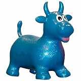 Happy Hopperz Inflatable Blue Bull Sit-On