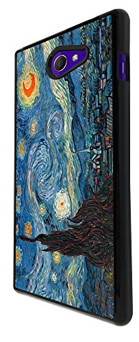 905 - Vincent Van Gogh Starry Night Design For Sony Xperia M2 Fashion Trend CASE Back COVER Plastic&Thin Metal
