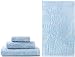 Prescott 3 piece decorative towel set - Light Blue - by Cotton Craft - 800 Gram Pure 100% Cotton - Sculptured Velour Jacquard Construction - Each set contains - Oversized & large bath towel 30x54 hand towel 16x30 wash cloth 13x13 - Makes an ideal gift or Prescott 3 piece decorative towel set - Light Blue - by Cotton Craft - 800 Gram Pure 100% Cotton - Sculptured Velour Jacquard Construction - Each set contains - Oversized & large bath towel 30x54 hand towel 16x30 wash cloth 13x13 - Makes an ideal gift or