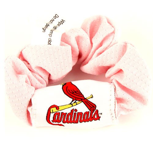 St. Louis Cardinals Pink Hair Scrunchie - Hair Twist - Ponytail Holder