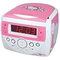 Hello Kitty CD Clock Radio - Pink/ White (KT2053)