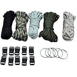 Mandala Crafts&reg; Paracord Kit Black, Woodland, ACU, Desert Camo, and Olive Drab