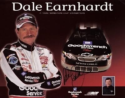 Dale Earnhardt Sr. Autographed / Hand Signed Nascar Racing 8x10 Photo - Deceased 2001