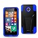 Storm-Buy Premium Durable Hard&Soft Rugged Shell Hybrid Protective Phone Case Cover Compatible with Nokia Lumia 635, Built in Kickstand, (Blue)