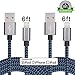 Amoner 2 Pack 6FT Lightning Cable Nylon Braided USB Charging Cable Cord Extra Long for iPhone 7,7+,SE, 6s 6s+ 6Plus 6, 5s 5c 5, iPad Air mini min2, iPad 4,iPod 5,iPod 7, iOS10.
