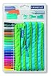 Staedtler Triplus Fineliners 20 Assorted Colours With Magic Zip Pencil Case 334ZPC20
